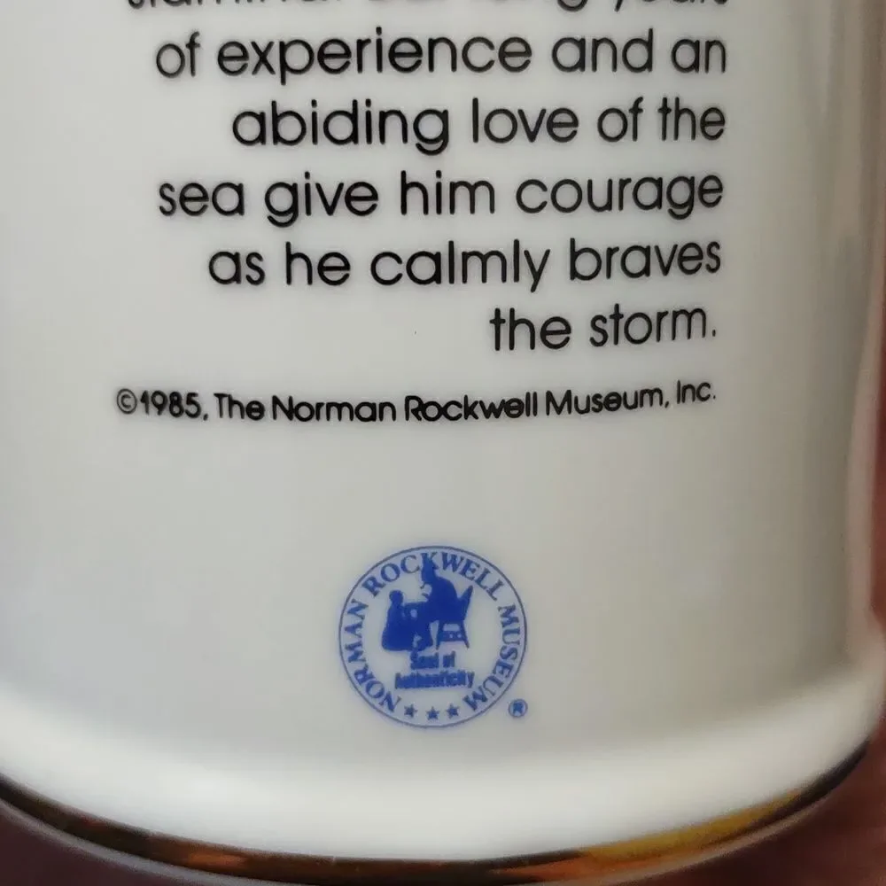 Vintage 1985‎ Norman Rockwell Braving the Storm Coffee Mug